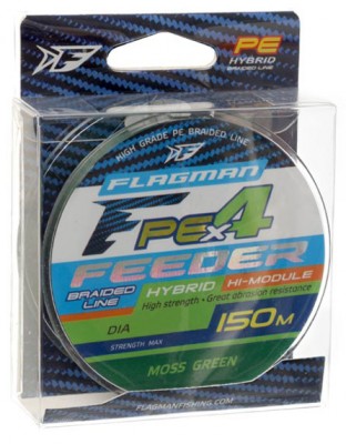 Шнур Flagman PE Hybrid F4 FEEDER Moss Green 150 м, 0,14 мм, 7 кг, 29150-014