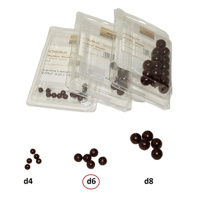Бусина Caiman Rubber Beads d6mm. (20шт. в уп.)