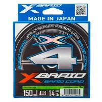 258312 Шнур YGK X-Braid Cord X4 150m Chartreuse #1.0, 0,165 мм
